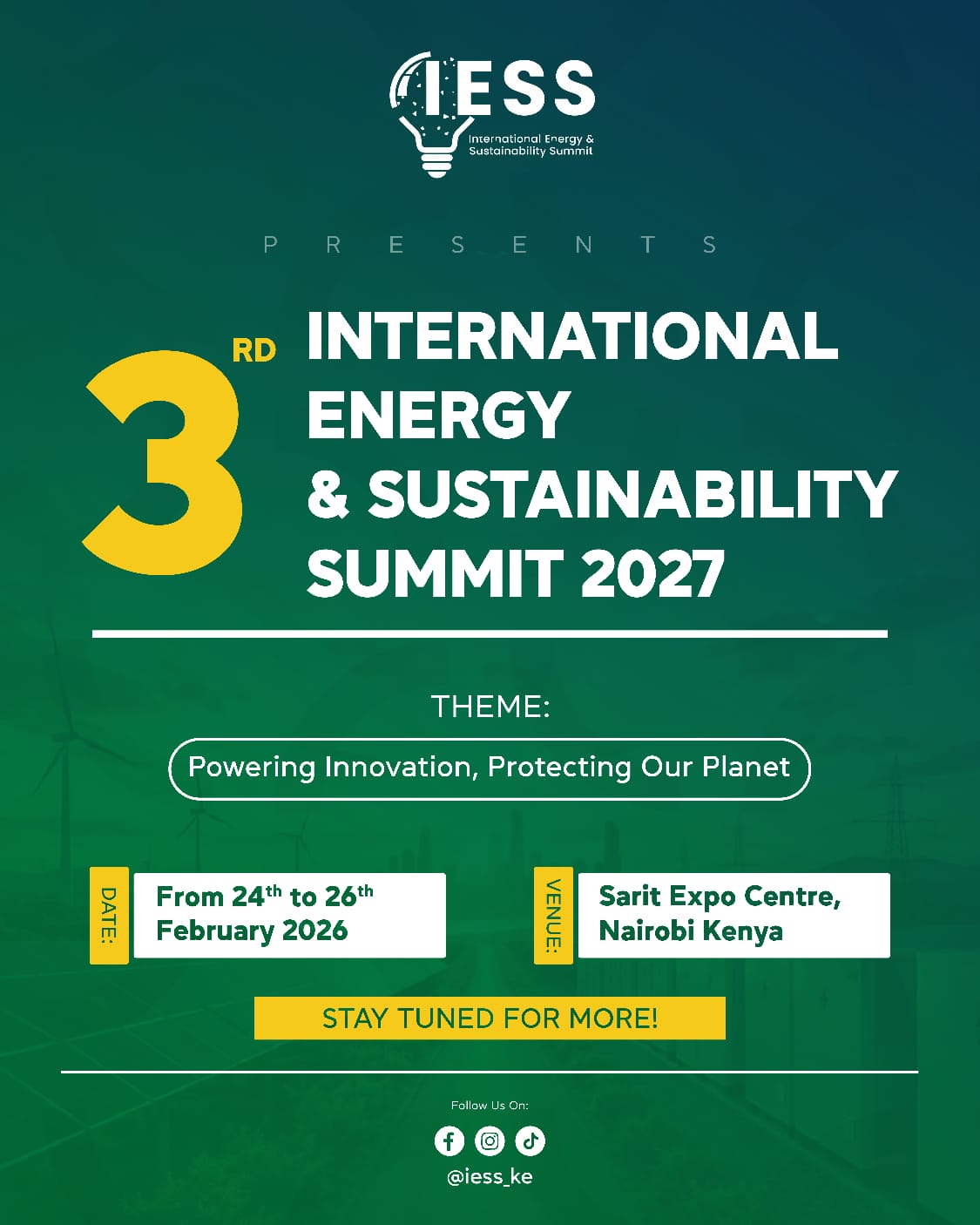 The 3rd International Energy and Sustainability Summit