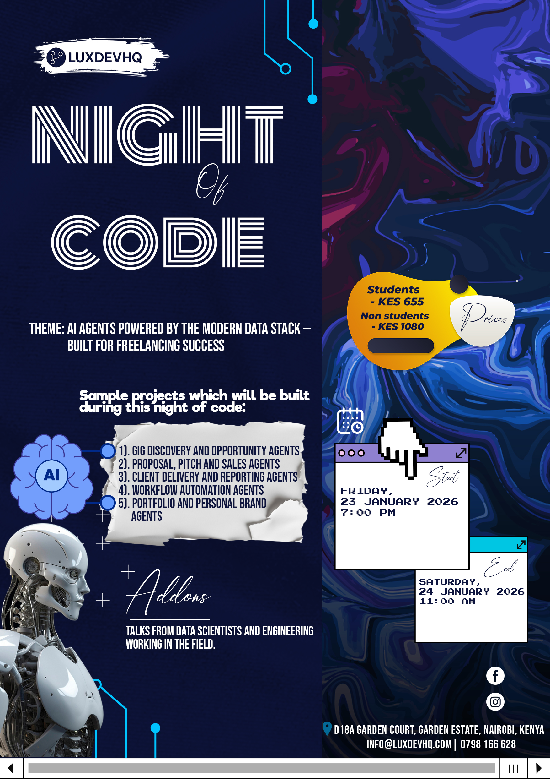LuxDevHQ Night of Code: AI Agents Powered by the Modern Data Stack — Built for Freelancing Success