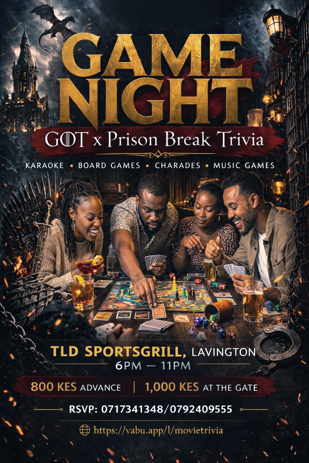 GAME NIGHT: GOT x PRISON BREAK TRIVIA