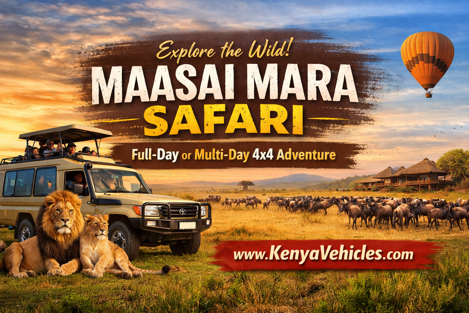 Maasai Mara Safari: Full-Day or Multi-Day 4x4 Adventure with Kenya Vehicles