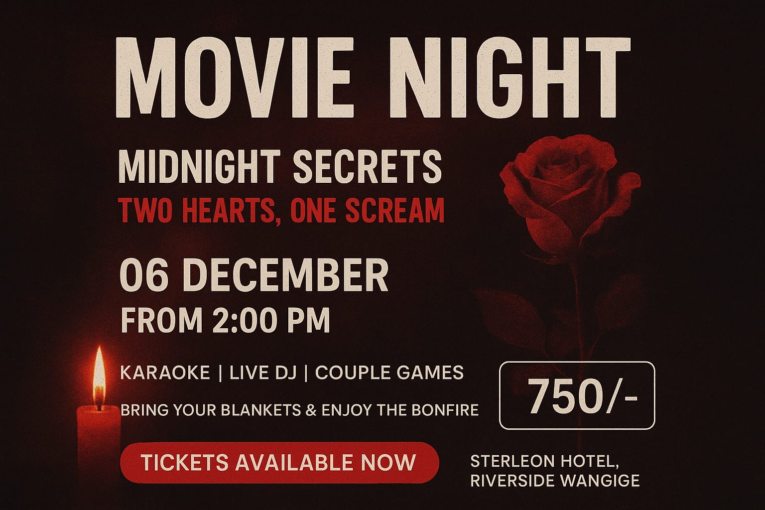 DERTS SOUND MIDNIGHT SECRETS OUTDOOR MOVIE NIGHT..(SECOND EDITION)