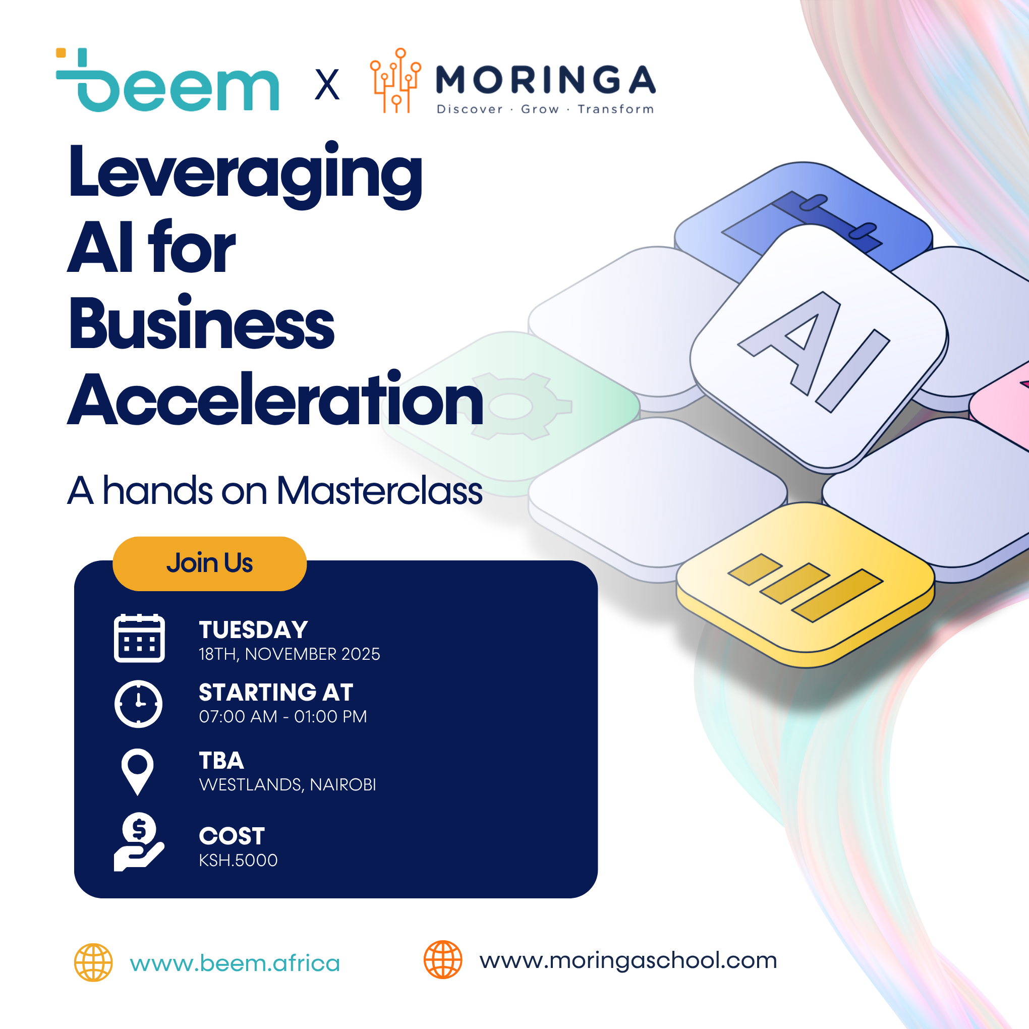 Beem X Moringa Leveraging AI to Accelerate Your Business Masterclass